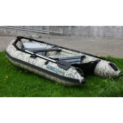 Надувная 6-ти местная ПВХ лодка KingFish HDS-380AL Digital Camo